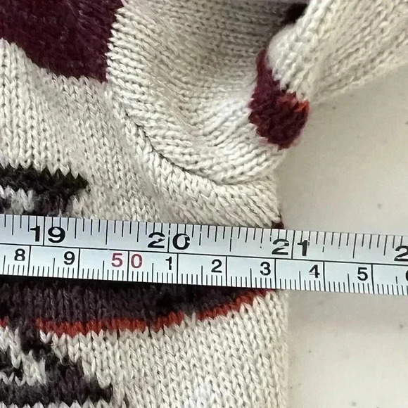 BCBG Maxazria Cardigan Women Sz XL Open Front Tribal Aztec Multicolor Sweater - Picture 11 of 13